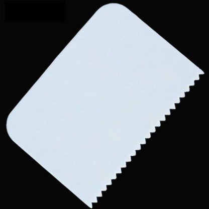 MAPPERZ Dough Bench Scraper Cake Cutter/Chopper/Smoother Icing Fondant Cake Decorating Pastry Baking Tool - Pack of 4 (White)