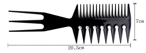 MAPPERZ Multipurpose Professional Hair Comb Set/ Kangi Set Hair brush for Hair Cutting and Styling - Pack of 10 (Black)