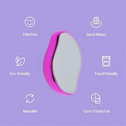 MAPPERZ Hair Remover Magic Painless Exfoliation Magic Hair Eraser Fast & Easy Crystal Hair Eraser for Women and Men,Random Color, Pack Of 1
