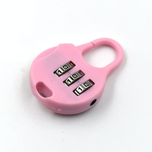 MAPPERZ 3 Digit Resettable Zipper Lock Round Padlock for Keep Your Belongings Safe and Secure
