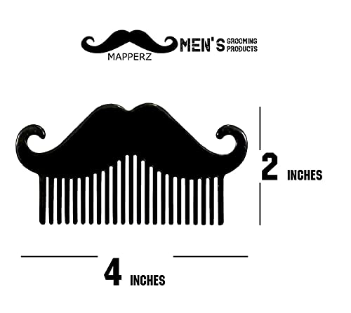MAPPERZ Beard Comb/Moustache Shaping and Styling Comb For Men, Hair & Beard Pocket Comb