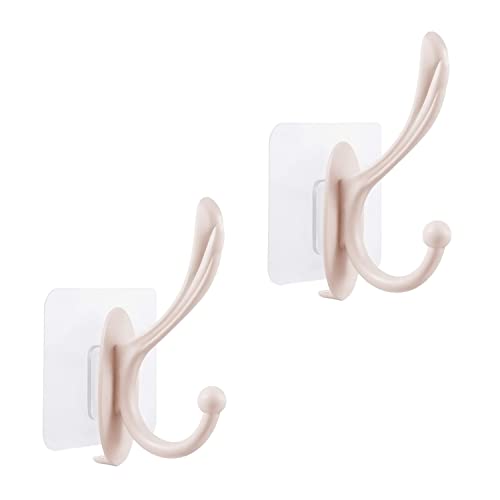 MAPPERZ Wall Sticker Hook Hanger/ Plastic Dual Self Adhesive Mount Waterproof Holder for Photo Frame Clock Clothes Door Key Kitchen Living Room - Multicolor