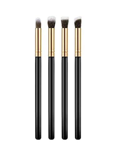 MAPPERZ Eyeshadow Blending Bristle Pencil Brush Eyeshadow Foundation Mascara Blending Pencil Brushes Black Brush - Set of 4