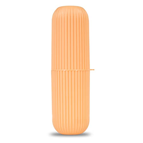 MAPPERZ Capsule Shape Travel Toothbrush Toothpaste Case Holder Portable Toothbrush Storage Plastic Toothbrush Holder - Multicolor (1)