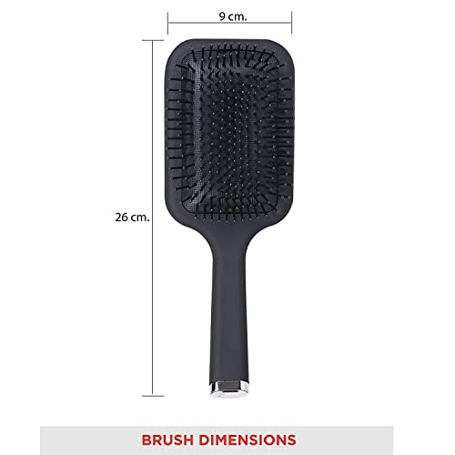 MAPPERZ Paddle Hair Brush with Ball Tip Bristles For Grooming, Straightening, Smoothing Hair/ Professional Hair Styling for Men and Women- Black