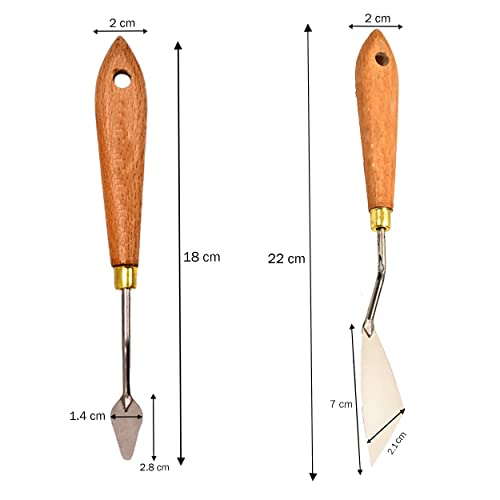 MAPPERZ Stainless Steel Artists Palette Knife Spatula Palette Knife Painting Mixing Scraper Thin and Flexible Art Tools for Oil Painting Acrylic Mixing