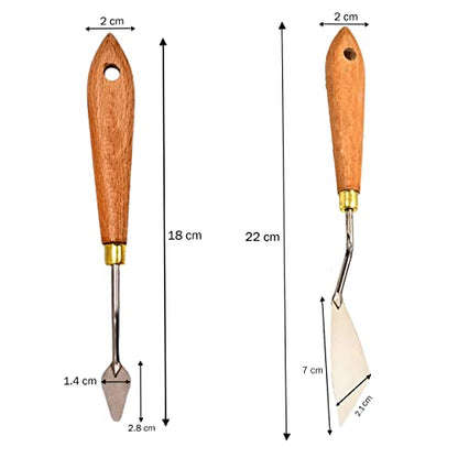 MAPPERZ Stainless Steel Artists Palette Knife Spatula Palette Knife Painting Mixing Scraper Thin and Flexible Art Tools for Oil Painting Acrylic Mixing