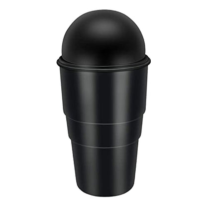 MAPPERZ Mini Trash Bin Car Trash Garbage Can for Car Office Home/Car Mini Trash Plastic Ash Bin - Black (Pack of 1)