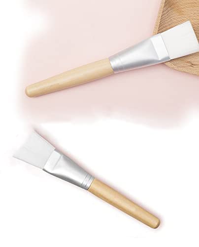 Mapperz Face Mask Brush, Bleach Brush With Soft Bristle, Face Mask And Bleach Apply Brush For Women,Facial Application Brush Cosmetic Tools with Wood Handle for Skin Care Mask Applicator- Multicolor