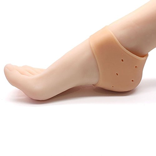 Mapperz Silicone Gel Heel Pad Socks For Heel Swelling Pain Relief,Dry Hard Cracked Heels Repair Cream Foot Care Ankle Support Cushion - For Men And Women - (Free Size Pair)