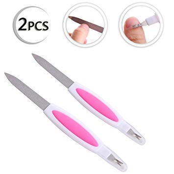 MAPPERZ Nail File/2 in 1 Manicure Pedicure Nail File Tool Cuticle Trimmer Cutter Remover for Women (Colour May Vary)