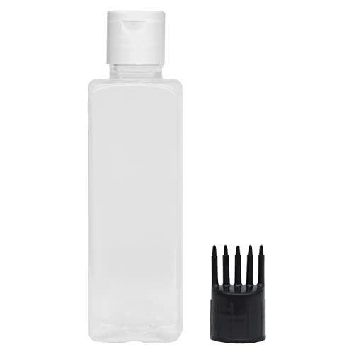 MAPPERZ 1 Root Comb Applicator Empty Rectangular Bottle, With 1 Flip Top Cap, Applicator Bottle for Hair Oil Shampoo Medicine And Dye Bottle for Hair Root Comb Applicator