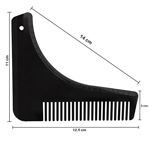 MAPPERZ Beard Shaper for Men Beard Shaper Tool kit With Comb For Home And Salon Use - Black