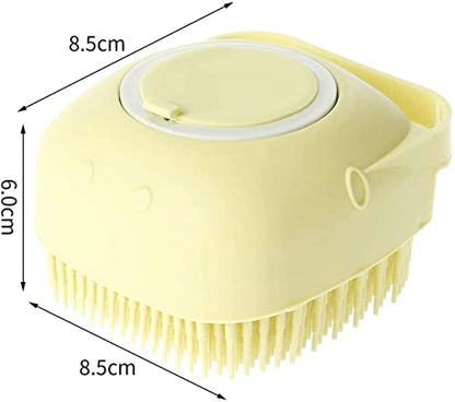 MAPPERZ Silicone Massage Bath Brush/ Exfoliating Shower Brush With Soap Dispenser/ Multi-function Gel Bath Brush Body Cleaning Pore Exfoliator - Multicolor