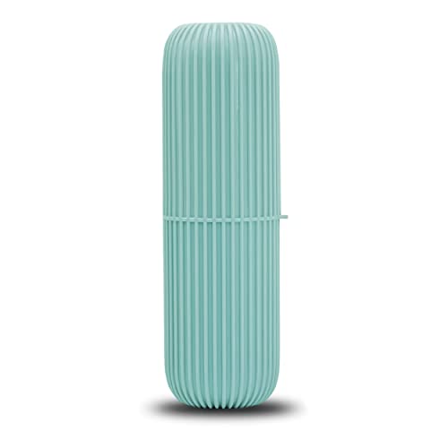 MAPPERZ Capsule Shape Travel Toothbrush Toothpaste Case Holder Portable Tooth Brush Covering Toothbrush Storage Plastic Toothbrush Holder Toothbrush for Travel Camping School - Multicolor (1)
