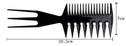 MAPPERZ Multipurpose Professional Hair Comb Set/ Kangi Set Hair brush for Hair Cutting and Styling - Pack of 10 (Black)