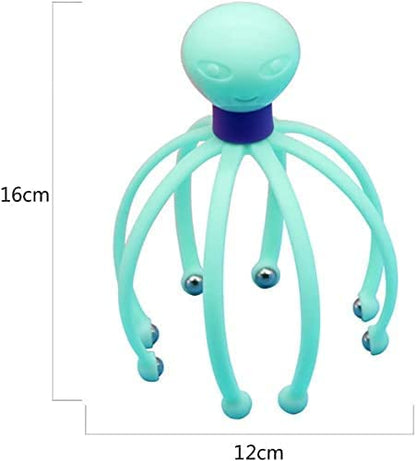 MAPPERZ Head Manual Massage, Scalp Oil Massager Pain Relief Hair Growth, 8 Roller Balls Head Claw Body Massager Octopus Scalp Neck Stress Relief Head Care Massager,RandomColor, Pack of 2