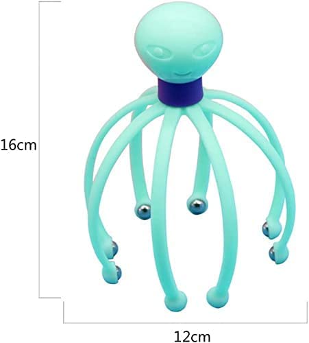 MAPPERZ Octopus Shape Manual Head Scalp Massagers for Headache Relief,Scalp Stress Relax/ 8 Roller Balls Prongs Head Massage Scratcher Deep Relaxation/Hair Stimulation - Multicolor