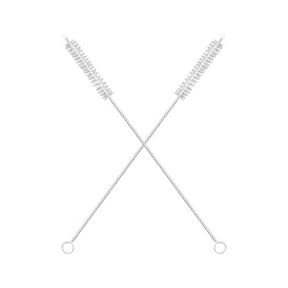 MAPPERZ Long Straw Cleaning Brush Stainless Steel Nylon Thin Pipes Drinking Straw Washing Cleaning Brushes/Straw Brushes with Tiny Bristles, for Tumbler, Sippy Cup, Bottle and Tube, Pack of 2