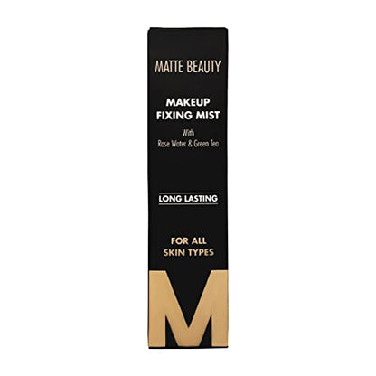 MAPPERZ Makeup Fixing Mist with Rose Water & Green Tea/Face Makeup Spray Long lasting Misty Finish Professional Makeup Fixer Spray for Face Makeup, 100ml