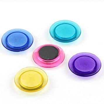 MAPPERZ Colourful Magnet Buttons for Fridge/ Magnetic Whiteboard/ Stick Notes, Photos, Charts and More - Multicolor
