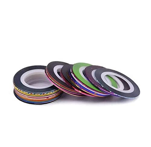 MAPPERZ Polyurethane Stripping Roll Tape French Manicure Nail Art Tip Sticker/Pretty Nail Decoration (Set of 10)