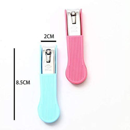 MAPPERZ Nail Cutter Clipper Stainless Steel Nail Trimmer With Plastic Cover for Men/Women (Multicolor, Pack Of 1)