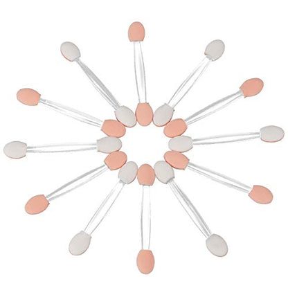 MAPPERZ Eyeshadow Applicators, 12 pcs Eyeshadow Applicator Double Sided Eye Makeup Applicators Short Sponge Eyeshadow Applicator for Women Girls, Transparent, Pack Of 12