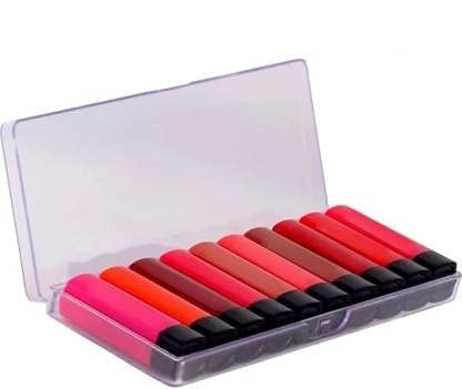 MAPPERZ Mini Matte Pocket Lipstick Combo/ Travel Friendly & Long Lasting - Set of 10 (Multicolor)