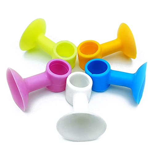 MAPPERZ Mini Multipurpose Wall Protectors Anti-Collision Self-Sucking Silicone Door Stopper Door Handle Bumper Mobile Phone Stand Data Cable Organizer (Pack of 3)