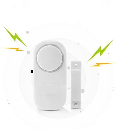 MAPPERZ Wireless Door Window Security Burglar 105 Decibel Door Bell with Magnetic Sensor for Home Office (White)
