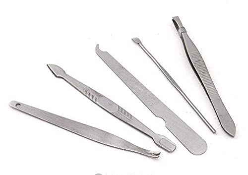 MAPPERZ Professional Manicure Kit/Stainless Steel Grooming Set With Leather Case, Personal Care Nail Clipper Kit, with Luxurious Travel Leather Case (9 In 1)