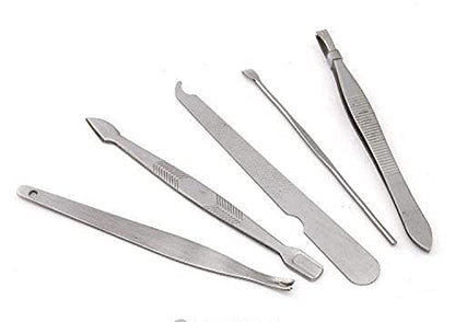 MAPPERZ Professional Manicure Kit/Stainless Steel Grooming Set With Leather Case, Personal Care Nail Clipper Kit, with Luxurious Travel Leather Case (9 In 1)