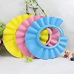 MAPPERZ Baby Bathing Adjustable Shower Cap for Eye and Ear Protection (Pack of 2) (Multicolor)