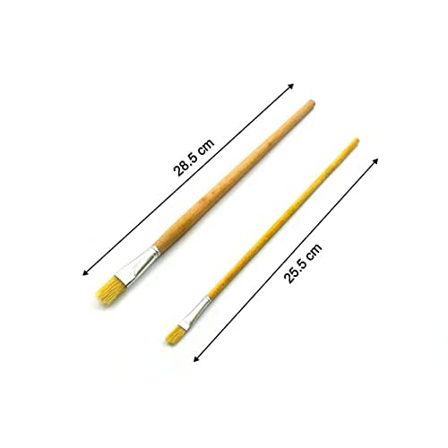 MAPPERZ Brown Art Brush Set/ Acrylic Painting Artist Paint Brushes - Pack of 12 (Brown)