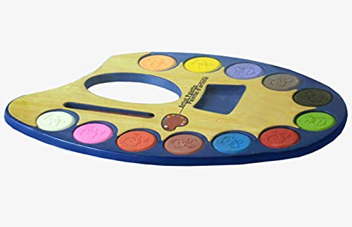 MAPPERZ Artistic Palette with Water Color and Artist Paint Brush 12 Sets Multicolor Palette for Creative Expression