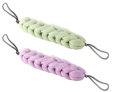 MAPPERZ Back Stretchable Loofah/Sponge Men and Women/Scrubber for Bathing - Multicolor (Pack of 2)