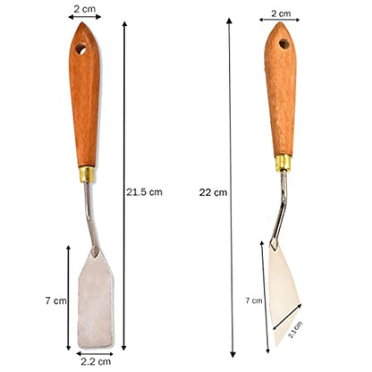 MAPPERZ Stainless Steel Artists Palette Knife Spatula Palette Knife Painting Mixing Scraper Thin and Flexible Art Tools for Oil Painting Acrylic Mixing