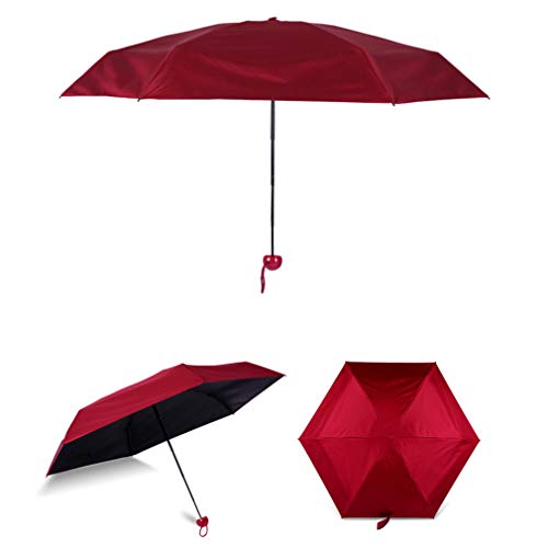 MAPPERZ Ultra Lights Mini Foldable Travel Umbrella with Compact Capsule Case, for Sun & Rain with UV Protection, Strong, Durable, Fun Gift, for Women-Men or Kids, Random Color, 1Pc