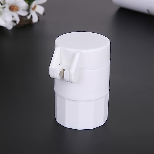MAPPERZ Medicine Pill Crusher Container, Cutter and Grinder Splitter, Crushes Pills, Vitamins, Stainless Steel Blade, Drinking Cup, Multifunction 4 in 1 Portable Round Tablet Pulverizer, Random Color