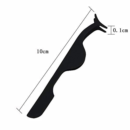 MAPPERZ Stainless Steel False Eyelashes Extension Applicator Tool Fish Tail Clip Auxiliary Clip Tweezers Nipper Tool