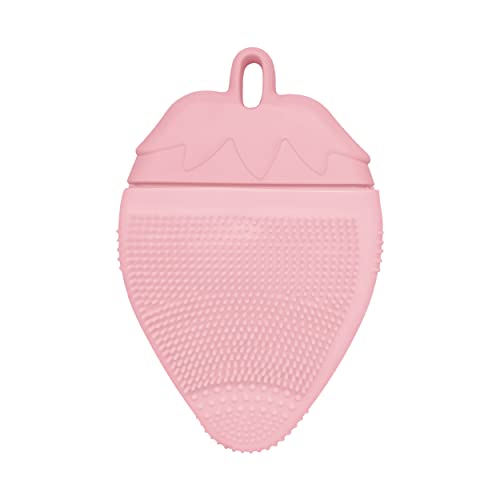 MAPPERZ 3 in 1 Silicone Soft Face Wash Scrubber Skin Exfoliator Blackhead Remover Manual Massager with Easy Hanging Hole for Dry, Oily, Sensitive Skin, Pink