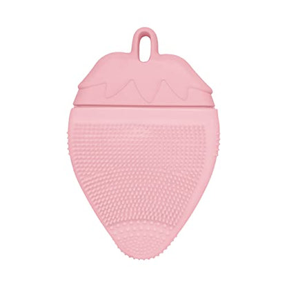 MAPPERZ 3 in 1 Silicone Soft Face Wash Scrubber Skin Exfoliator Blackhead Remover Manual Massager with Easy Hanging Hole for Dry, Oily, Sensitive Skin, Pink