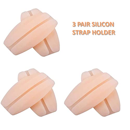 MAPPERZ Women's Soft Silicone Bra Strap Cushions Holder Non-slip Pliable Shoulder Protectors Comfortable Pads, Pack Of 3 Pair