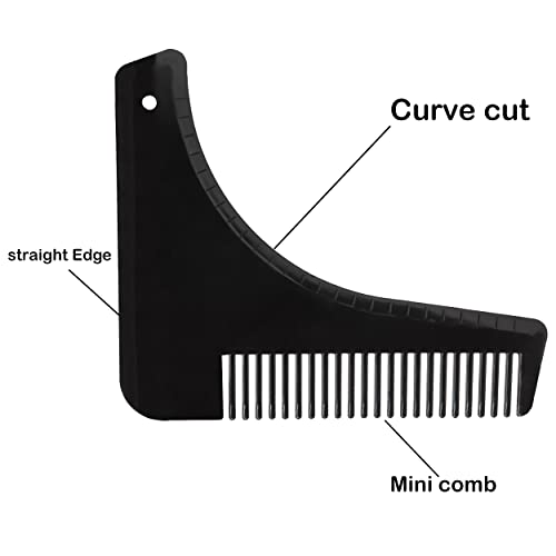 MAPPERZ Beard Shaper Comb And Beard Comb/Styling Comb For Men And Moustache Shaping - Black