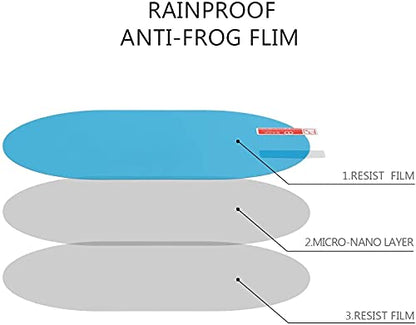 MAPPERZ Anti Fog Film for Car Mirror and Window Rainproof Anti-Water Protective Film Sticker for Car