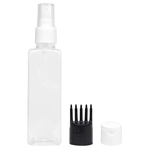 MAPPERZ 1 Rectangular Shape Bottle Durable Refillable Containers With 1 Spray Atomizer, 1 Root Comb Applicator And Filp Top Cap, For Perfume, Liquids, Shampoo, Body Soap, Lotion, Cream