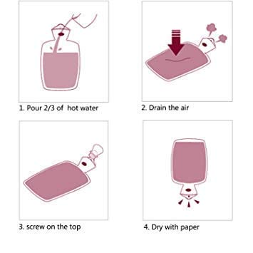 MAPPERZ Rubber Hot Water Bag/Non-Electrical Hot Water Bag For Pain Relief (Pack of 2)