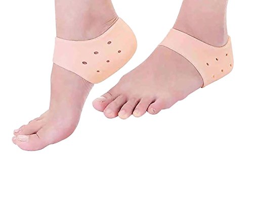 Mapperz Silicone Gel Heel Pad Socks For Heel Swelling Pain Relief,Dry Hard Cracked Heels Repair Cream Foot Care Ankle Support Cushion - For Men And Women - (Free Size Pair)