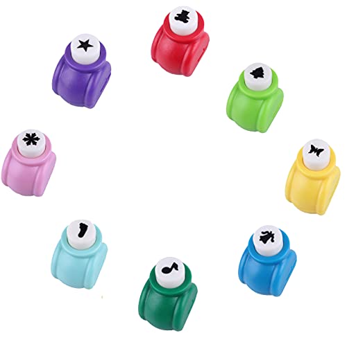 MAPPERZ Paper Punches Set, Mini Paper Punch Image Hole Cutters for Scrapbooks Albums Photos Cards and DIY Handcrafts for School Projects and Other Craft